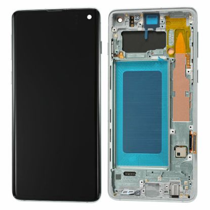 For 5G Samsung Galaxy S10 G9770 AMOLED Display with Frame - Gold