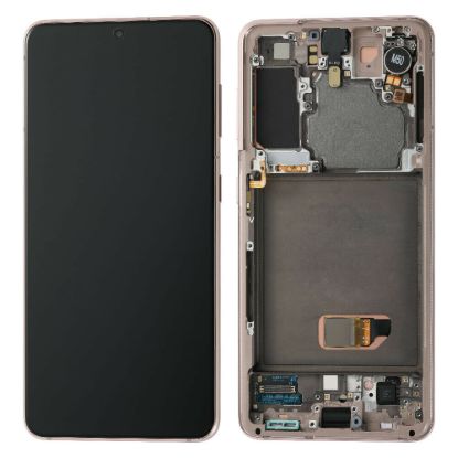 For Samsung Galaxy S21 Ultra 5G G998U AMOLED Display Assembly with Frame - Pink