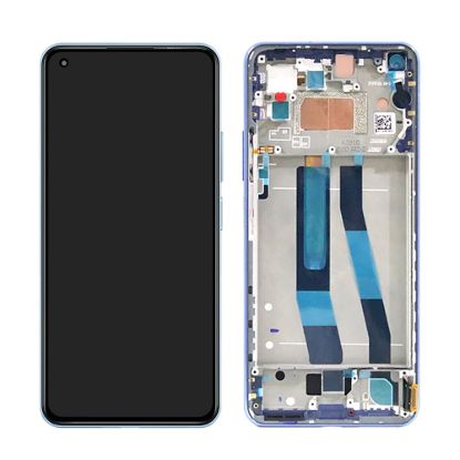 For Xiaomi Mi 11 Lite 5G AMOLED Display Assembly with Frame - Blue