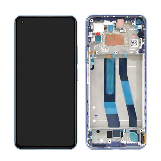 For Xiaomi Mi 11 Lite 5G AMOLED Display Assembly with Frame - Blue