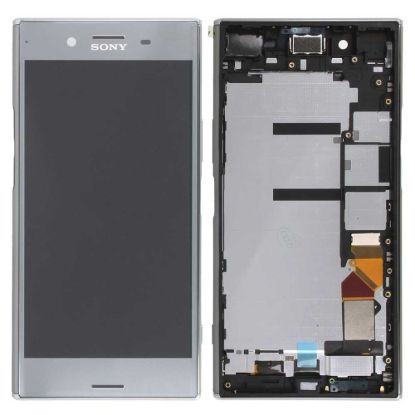 For Sony Xperia XZ Premium Display with Single SIM Frame - Silver