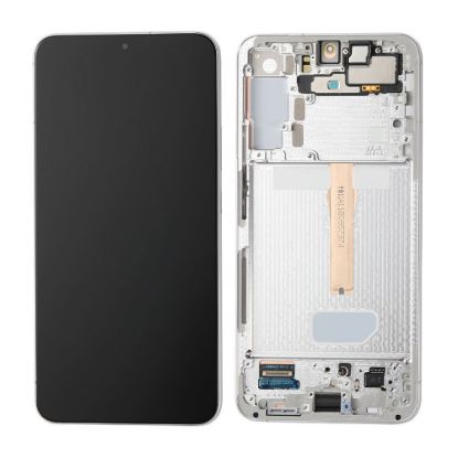 For Samsung Galaxy S22 Plus 5G AMOLED Display Assembly with Frame - White