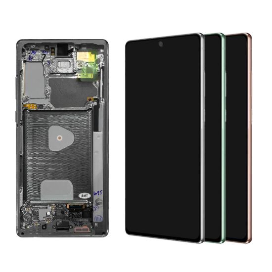 For Samsung Galaxy Note20 N980F AMOLED Display Assembly with Frame - Gold