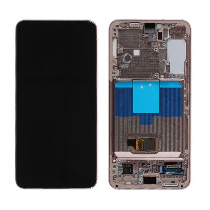 For Samsung Galaxy S22 5G AMOLED Display Assembly with Frame - Gold