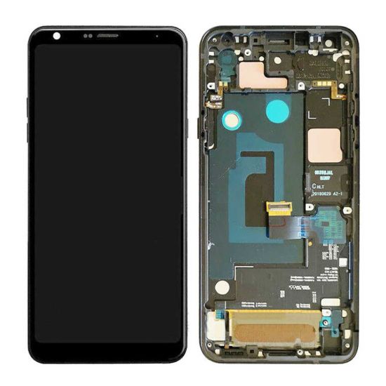 For LG Q7 Plus Q7+ Q610 Display with Single Sim Frame - Silver