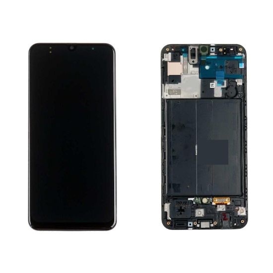 For Samsung Galaxy A50 A505 OLED Display Assembly with Frame - Black