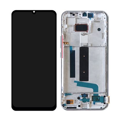 For Xiaomi Mi 10 Lite 5G AMOLED Display Assembly with Frame - Silver