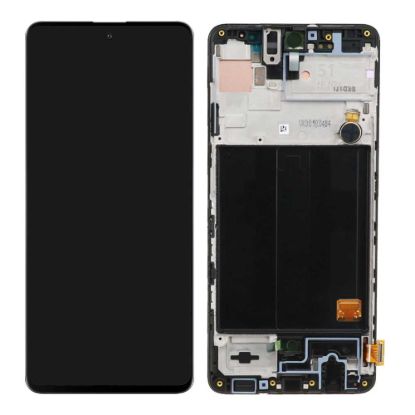 For Samsung Galaxy A51 A515 AMOLED Display Assembly with Frame - Black