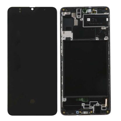 For Samsung Galaxy A71 A715 AMOLED Display Assembly with Frame - Black