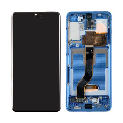 For Samsung Galaxy S20+ S20 Plus 5G G986 AMOLED Display Assembly with Frame - Dark Blue