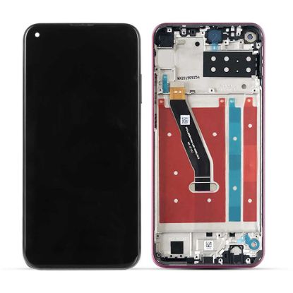 For Huawei P40 lite E / Y7P 2020 Display with Frame - Red
