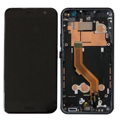 For HTC U11 Screen Digitizer Assembly with Frame - Black