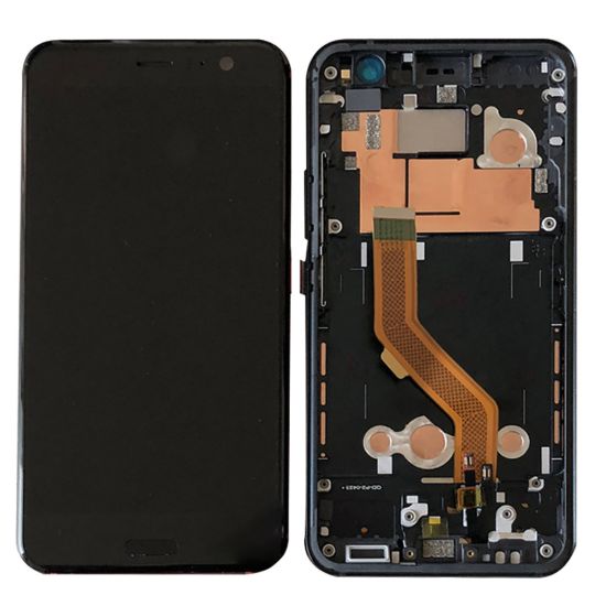 For HTC U11 Screen Digitizer Assembly with Frame - Black