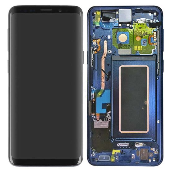 For Samsung Galaxy S9 G960 AMOLED Display Assembly with Frame - Blue