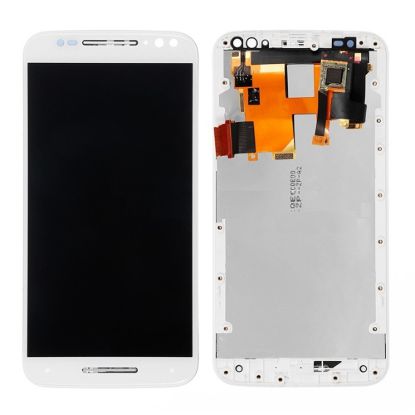 For Motorola Moto X Style Display with Frame - White