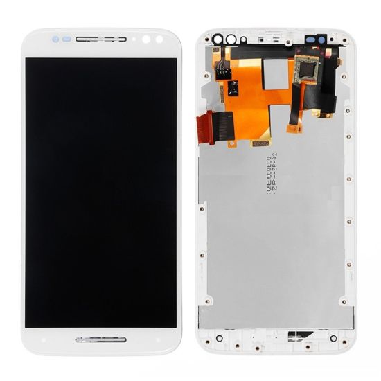 For Motorola Moto X Style Display with Frame - White