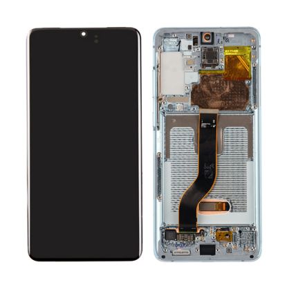 For Samsung Galaxy S20+ S20 Plus 5G G986 AMOLED Display Assembly with Frame - Light Blue