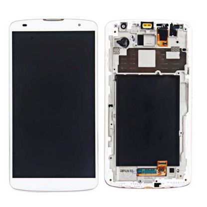 For LG G Pro 2 Display with Frame - White