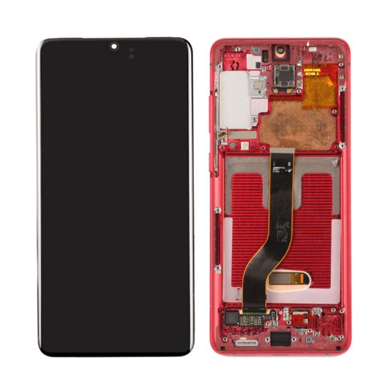 For Samsung Galaxy S20+ S20 Plus 5G G986 AMOLED Display Assembly with Frame - Red