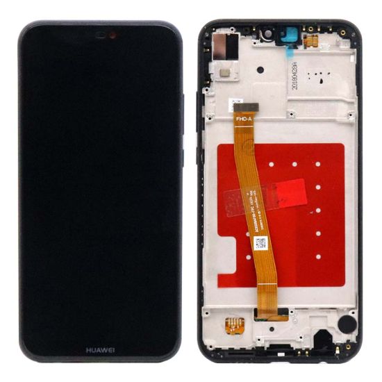 For Huawei P20 Lite Nova 3e Display with Frame - Black