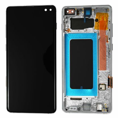 For Samsung Galaxy S10+ S10 Plus G975 G975F AMOLED Display Assembly with Frame - Black