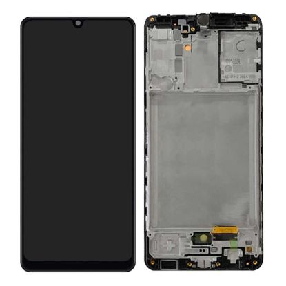 For AMOLED Samsung Galaxy A31 A315F Display Assembly with Frame - Black