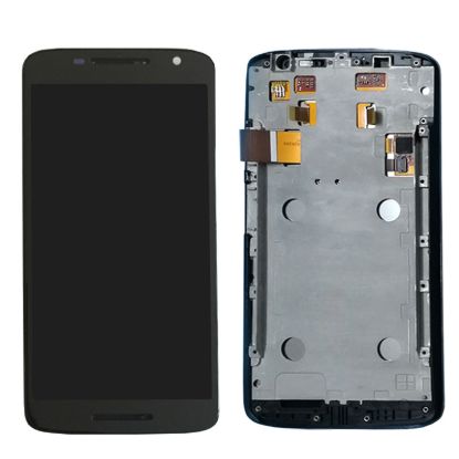 For Motorola Moto X Play Display with Frame - Black