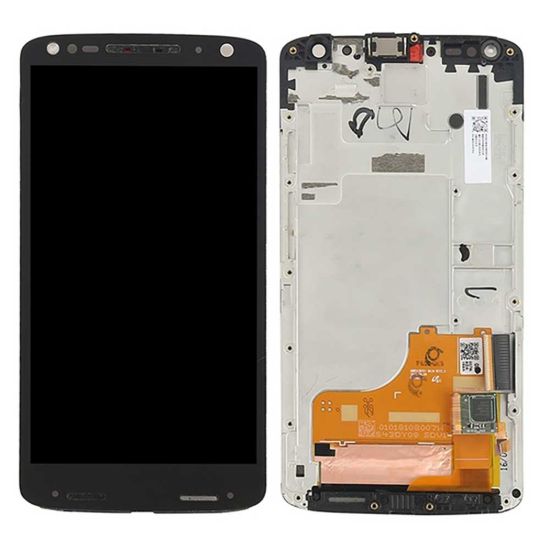 For Motorola Moto DROID Turbo 2 Display with Frame - Black