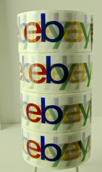 4 Rolls Official eBay Branded Logo BOPP Shipping Tape White New Sealed