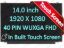 Lenovo P/N SD10M84001 Touch Laptop LED LCD Screen FHD 1920x1080 Display 14 in