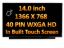 HP 14-DK0731 14-DK0731MS Touch Screen + Digitizer 14.0" HD LCD LED New (Touch)