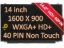 AUO B140RTN02.1 Screen Replacement for Laptop New LED HDplus Matte LCD