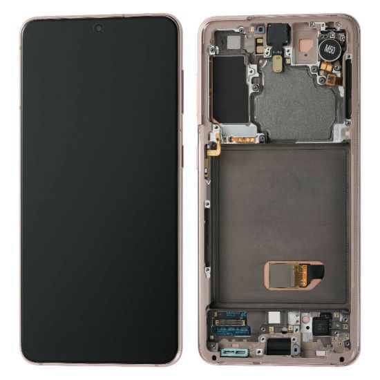 For Samsung Galaxy S21 4G G990 AMOLED Display Assembly with Frame - Purple