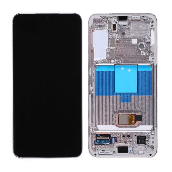 For Samsung Galaxy S22 5G AMOLED Display Assembly with Frame - White