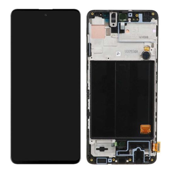For Samsung Galaxy A51 A515 AMOLED Display Assembly with Frame - Black