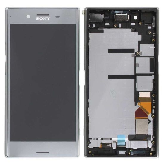 For Sony Xperia XZ Premium Display with Single SIM Frame - Silver