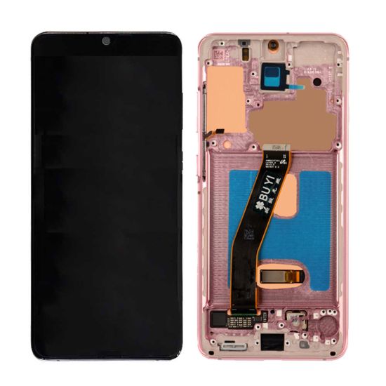 For Samsung Galaxy S20 5G G981 AMOLED Display Assembly with Frame - Pink