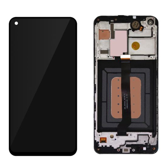 For Samsung Galaxy A60 A606 AMOLED Display Assembly with Frame - Black