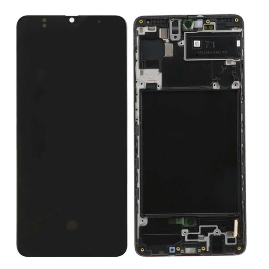 For Samsung Galaxy A71 A715 AMOLED Display Assembly with Frame - Black