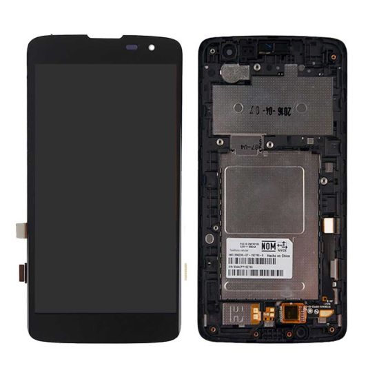 For LG Q7 X210 Display with Frame - Black