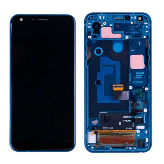 For LG Q7 Plus Q7+ Q610 Display with Dual Sim Frame - Dark Blue