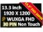 N133JCA-EEK REV.C1 LCD LED Screen 13.3" FHD+ IPS Panel P/N SD11D34357 5D11D34355