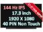 HP OMEN 17-CK0372NR 40 Pins Screen Replacement LCD LED Display
