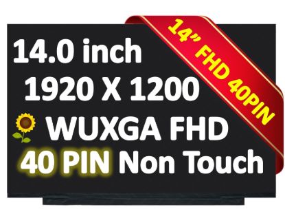 NE140WUM-NX1 V18.0 40 Pin IPS LCD Screen replacement 14.0" 1920x1200 EDP
